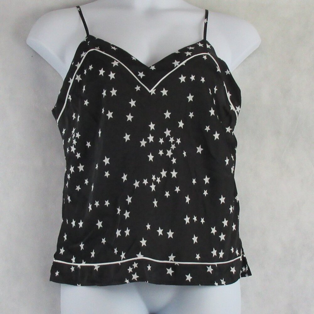 INC International Concepts Women's Star Print Lounge Camisole Top, Black, Large